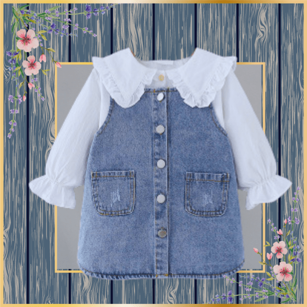 Baby Girt Two-Piece Denim Skirt