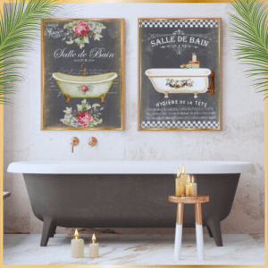 Retro Bathroom Decoration Poster
