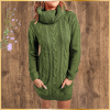 2 Knitted Dress Sweater Turtleneck