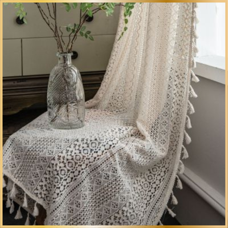 American Country Crochet Curtain