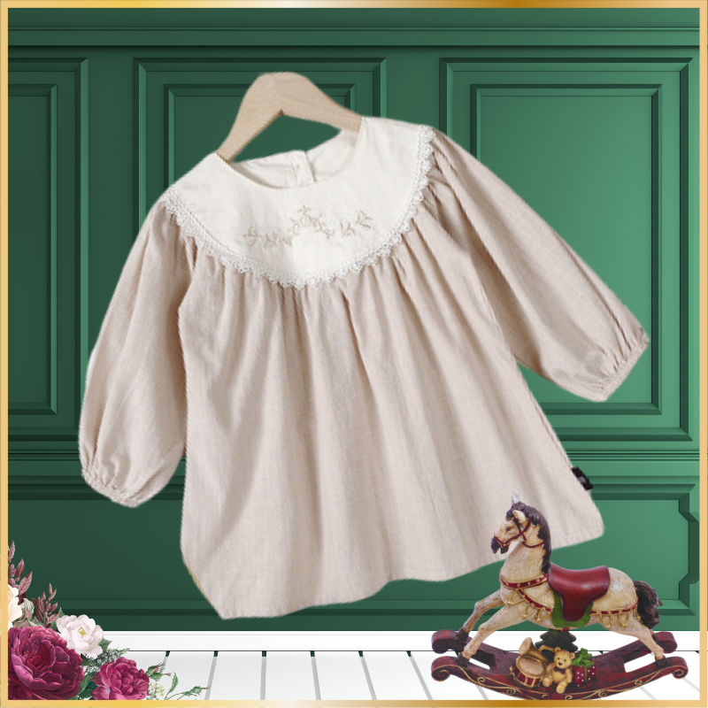 Toddler Lace Embroidery Retro Dress