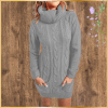 4 Knitted Dress Sweater Turtleneck