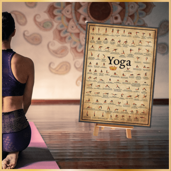 Vintage Yoga Canvas Painting