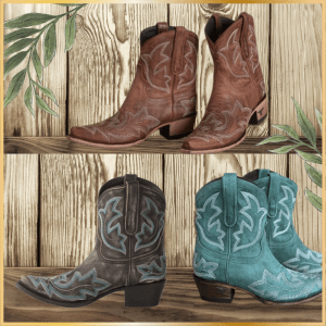 Embroidered Short Boots