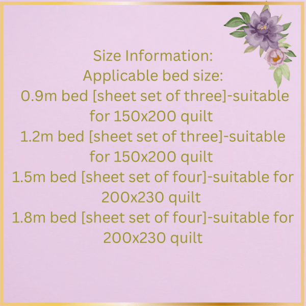 6 Bedding Sheet Quilt Cover Set