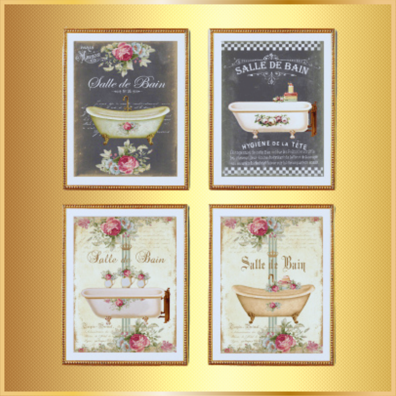 Retro Bathroom Decoration Poster