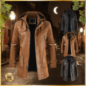 Genuine Leather (3) Hooded Leather Jacket