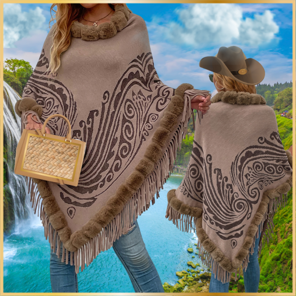 Poncho Faux Fur