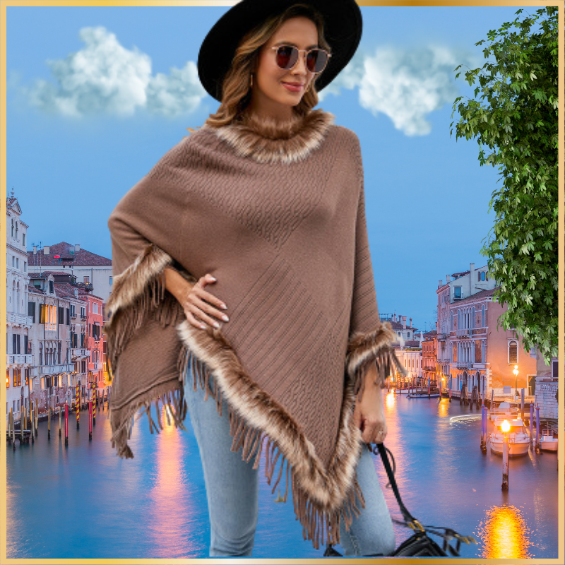 Fashion Poncho Tassel Cloak