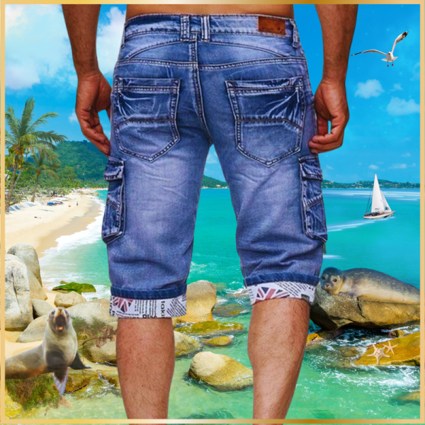 Denim Shorts Straight Five-point Pants