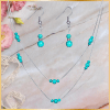 6 Round Turquoise Necklace and Earrings Set