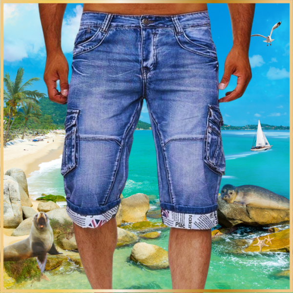 Denim Shorts Straight Five-point Pants