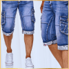 Denim Shorts Straight Five-Point Pants
