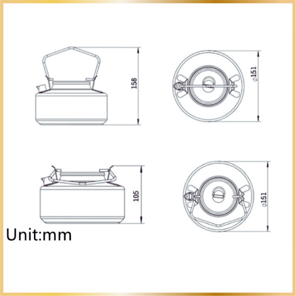 Camping Stainless Steel Kettle