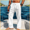 Cotton And Linen Loose Trousers