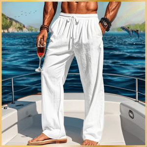 Cotton And Linen Loose Trousers