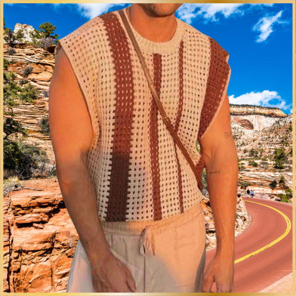 Striped Transparent Knitted Top