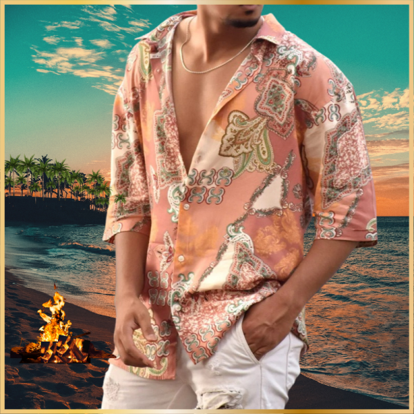 Loose Printed Short Sleeve Shirt