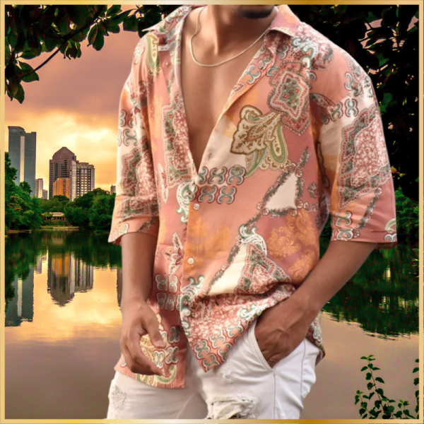 Loose Printed Short Sleeve Shirt