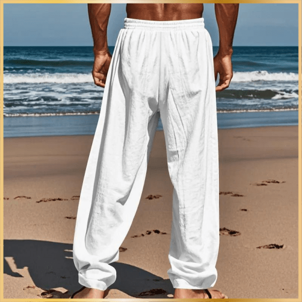 Cotton And Linen Loose Trousers