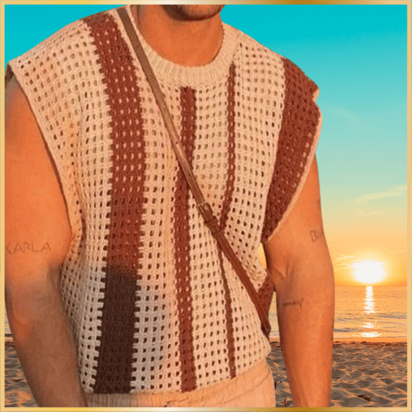 Striped Transparent Knitted Top