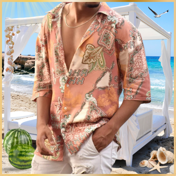 Loose Printed Short Sleeve Shirt