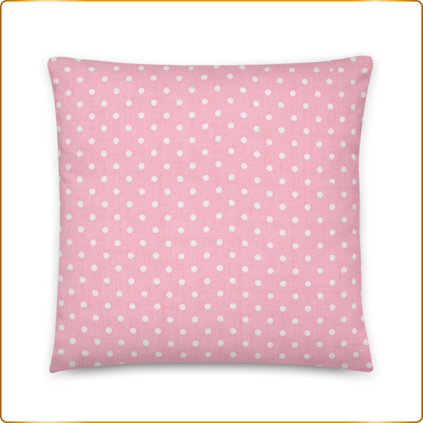 Basic Pillow - Pink Floral Print and Dots